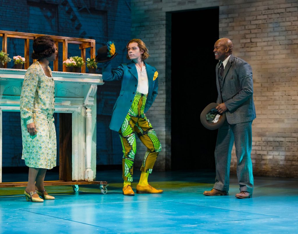 Violet and Joe during happyer times when she is gifted a ‘Parrott’, played by Avery Whitted.