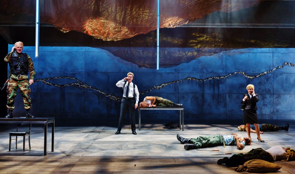 David Bishins and Tim Getman join Naomi Jacobson as the KGB type White Witches that deliver Macbeth’s prophesy in the guise of colonial interloppers.