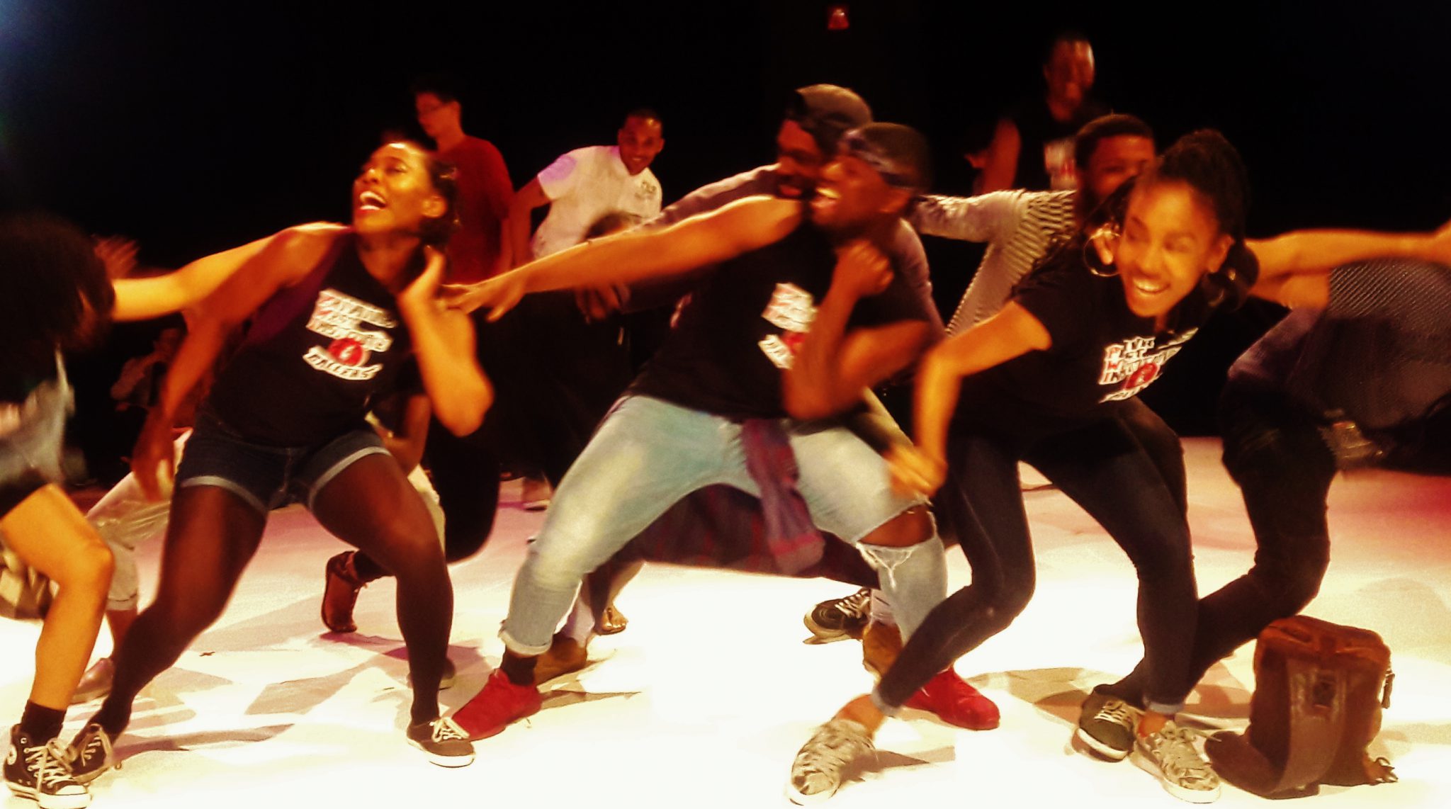 Audience members could not resist joining the movement line.