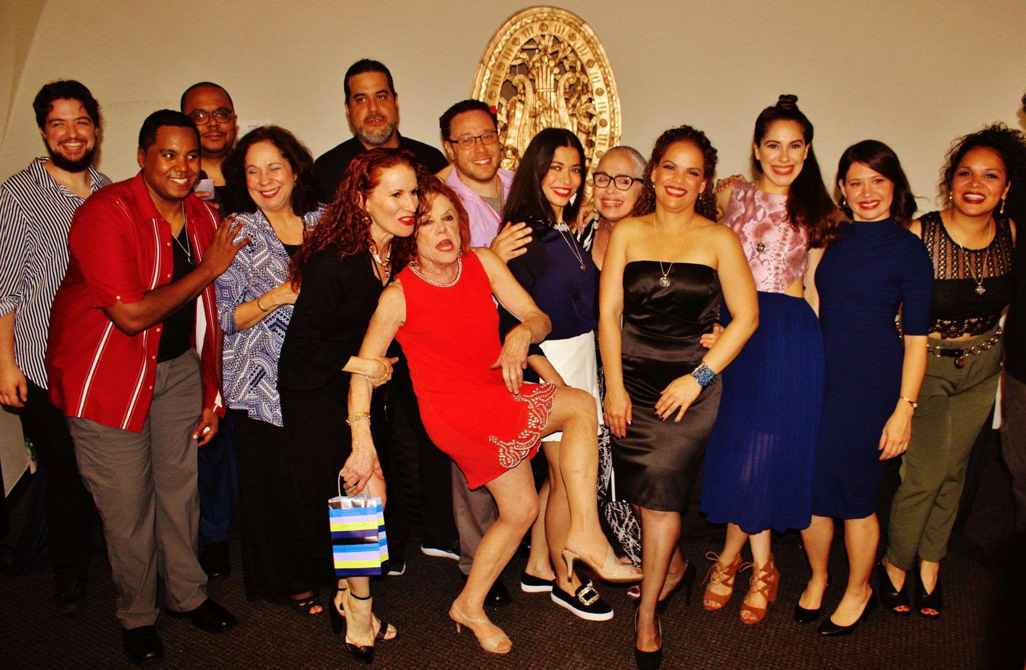 Mistress of Ceremonies Rosalba Rolon enjoys the Gala Reception with the cast and producers of Cockroach Killers.